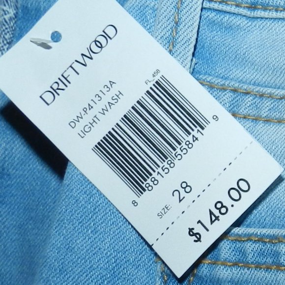 Driftwood Jeans Farrah Flare Patchwork Bandanna Print Insert Light Wash🆕NWT! - Picture 6 of 16